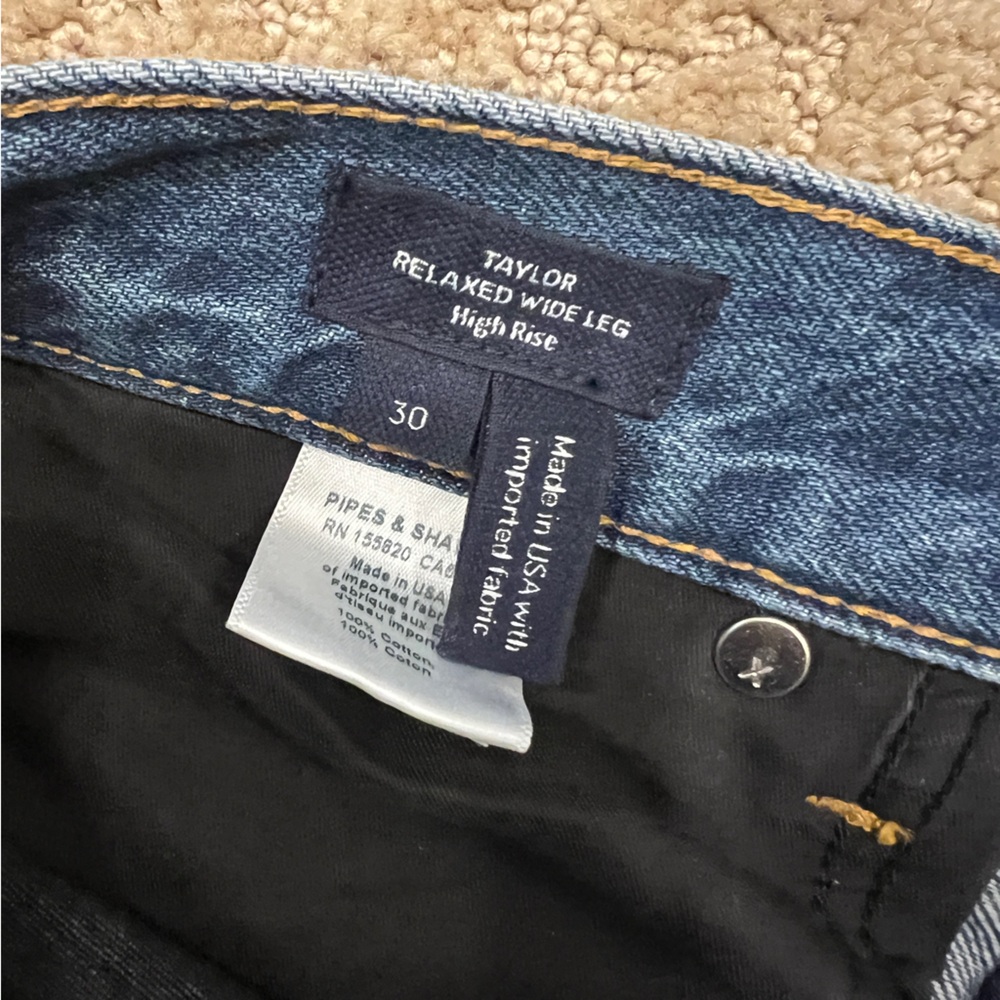 Veronica Beard Taylor Two-Tone Wide-Leg Jean Size 30 - Picture 11 of 11